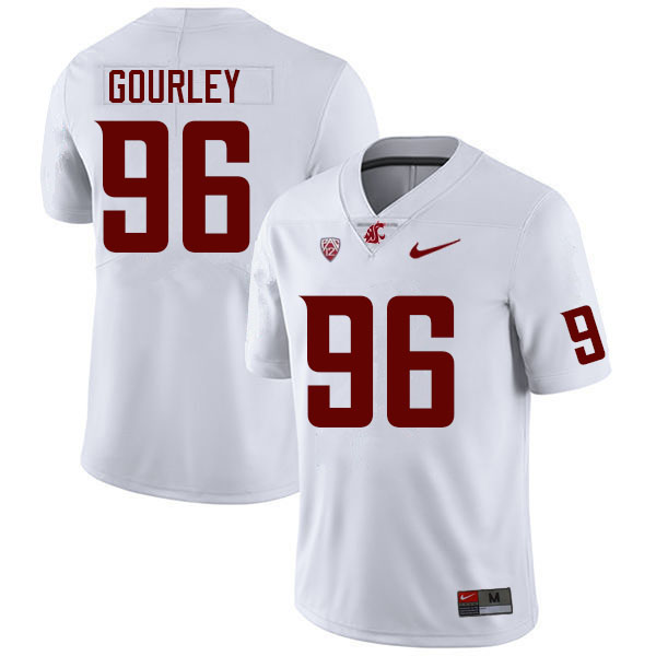 Washington State Cougars #96 Vincent Gourley College Football Jerseys Sale-White